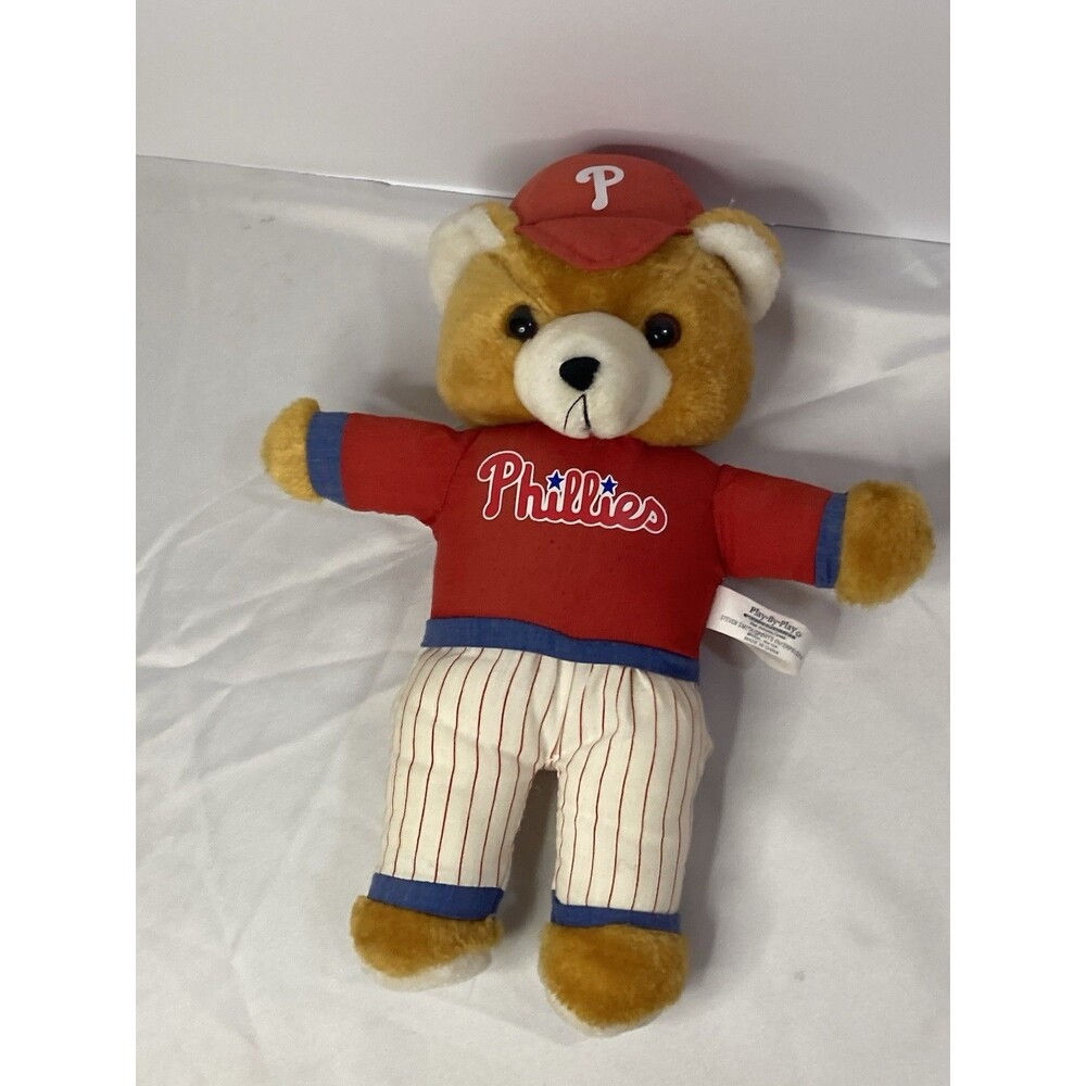Play-By-Play Phillies Plush Teddy Bear w/ Hat, Shirt, Pants MLB Merchandise